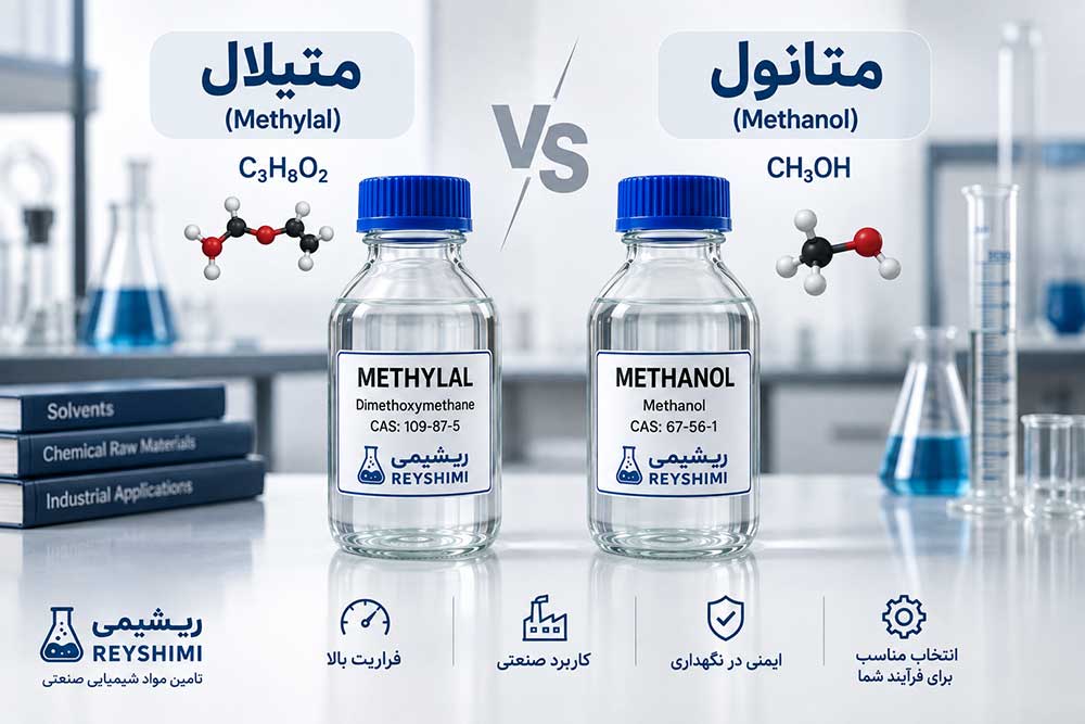 تفاوت متیلال و متانول چیست؟ مقایسه کاربرد، خواص و انتخاب برای مصارف صنعتی